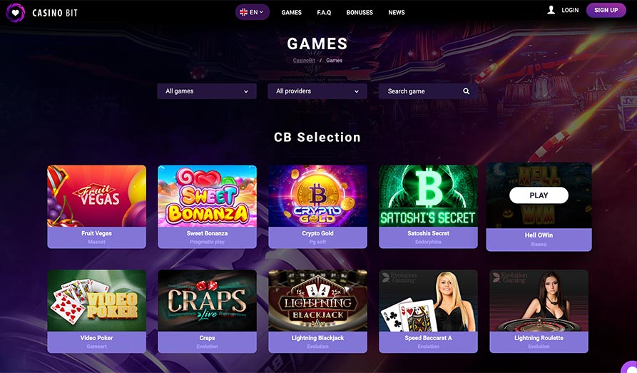 Landscape screenshot image #1 for Casino Bit