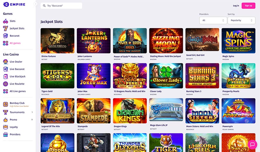 Landscape screenshot image #1 for Empire io Casino