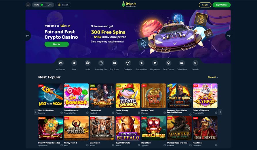 Landscape screenshot image #1 for Winz Casino