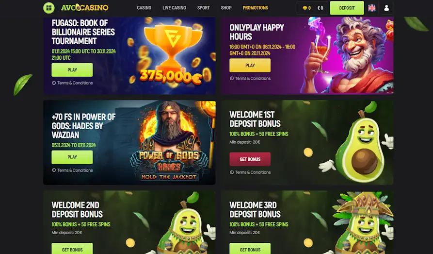 Landscape screenshot image #1 for Avo Casino