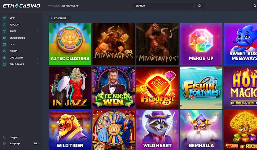 Landscape screenshot image #1 for ETH Casino