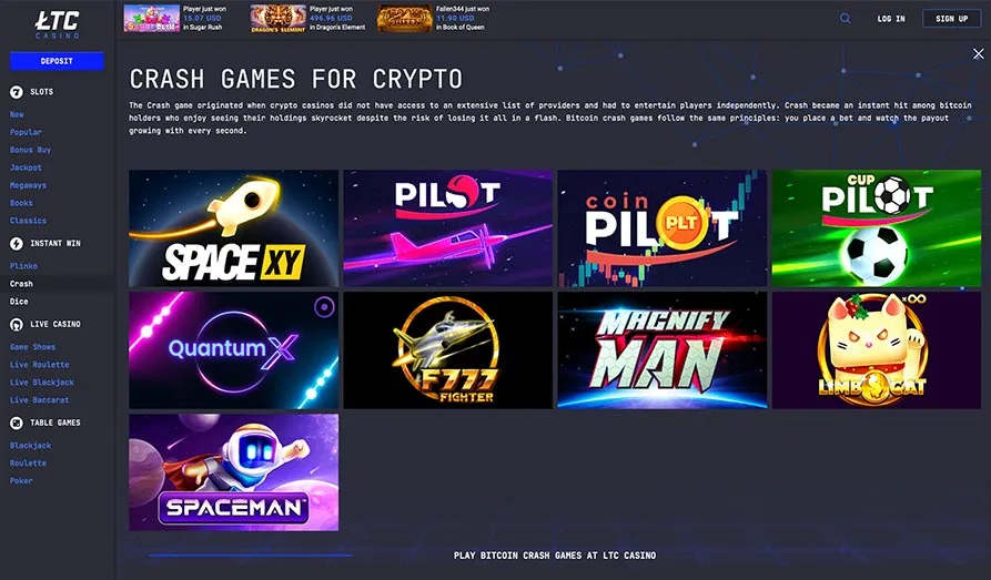 Landscape screenshot image #1 for LTC Casino