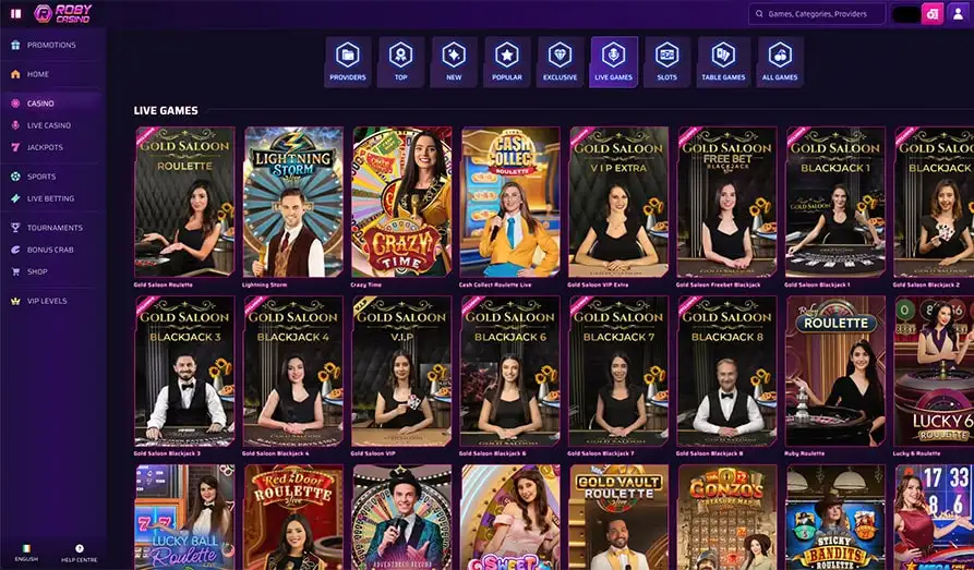 Landscape screenshot image #1 for Roby Casino